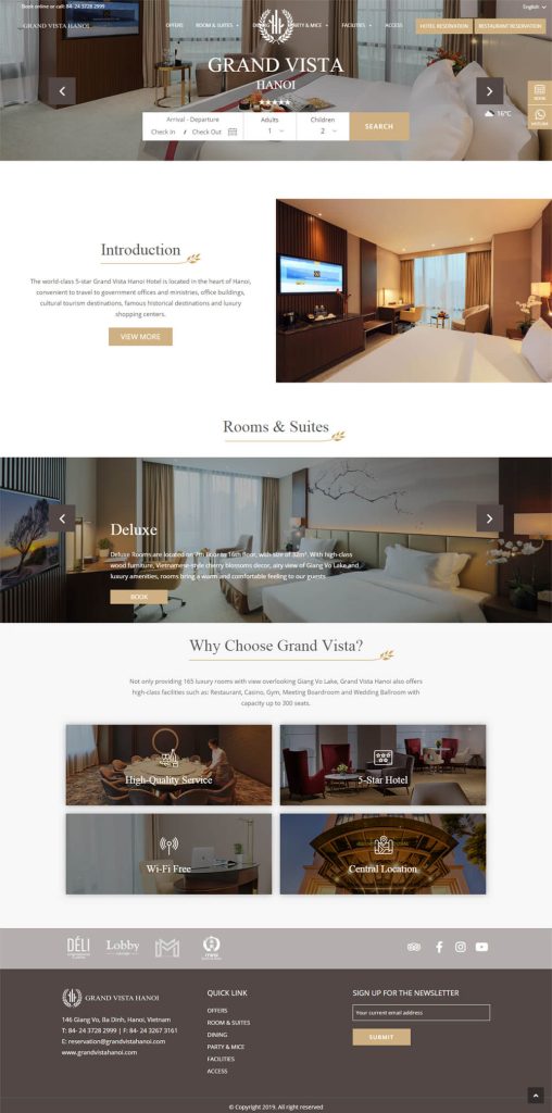WEBSITE KHÁCH SẠN GRAND VISTA 3
