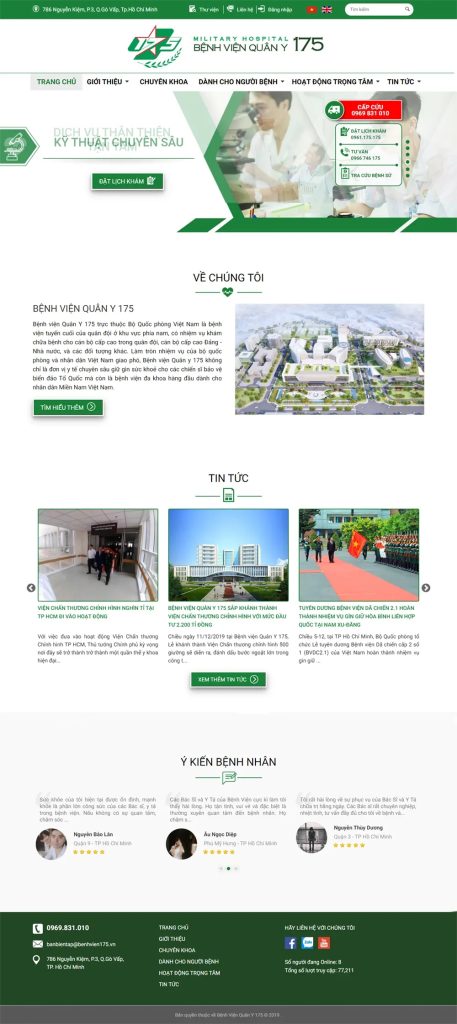 WEBSITE BỆNH VIỆN 175 7