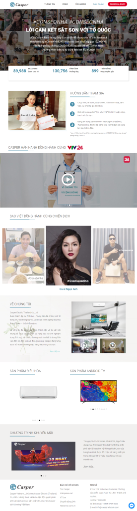 LANDING PAGE CON SẼ Ở NHÀ – CASPER 23