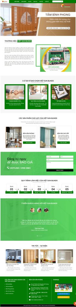 WEBSITE DOANH NGHIỆP VIỆT SUN BLINDS 9